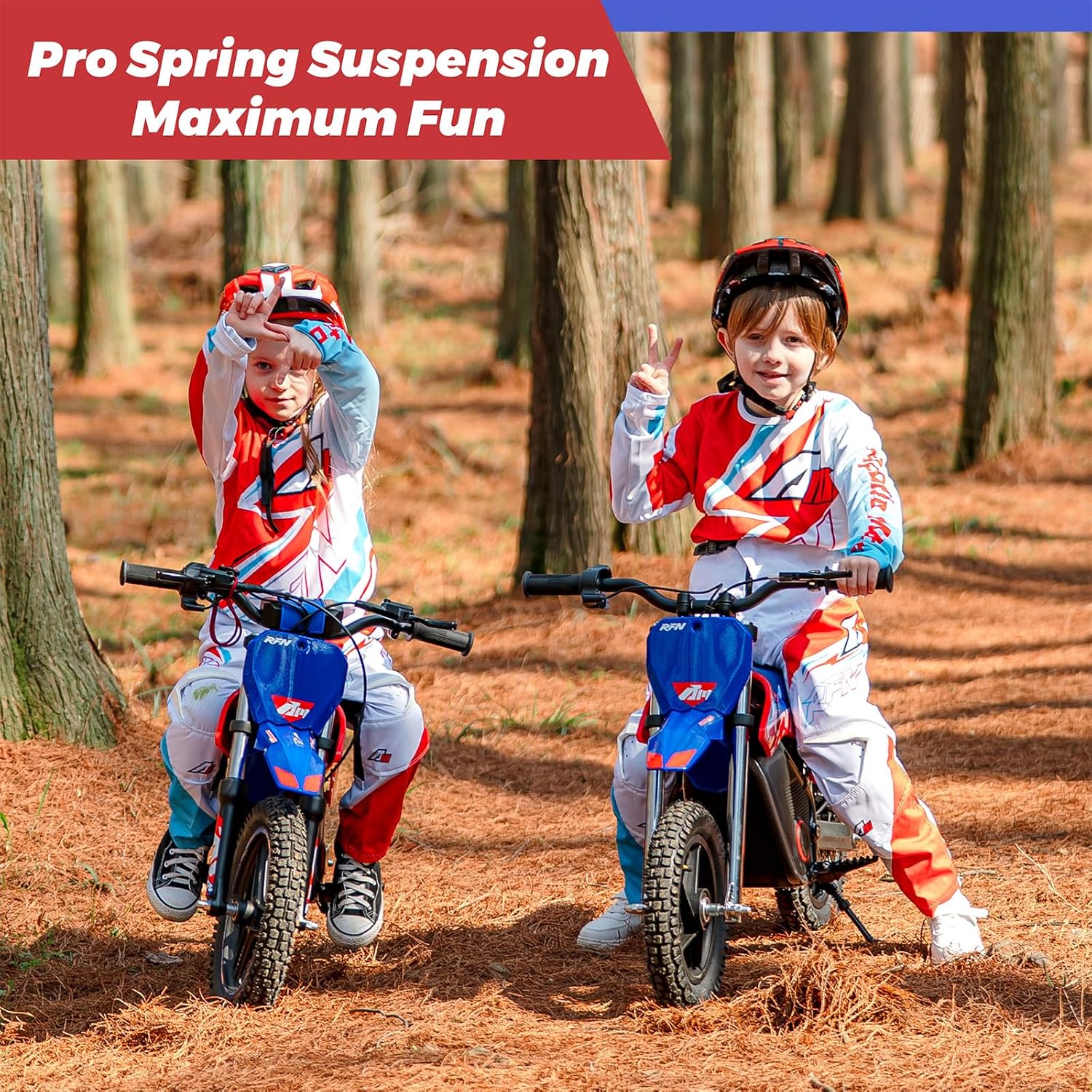 RFN E250 36V Kids Electric Dirt Bike, Electric Motorcycle with 400W Motor | 15.5 mph Max Speed,11.2-Mile Range & 3 Speeds for Ages 3-6