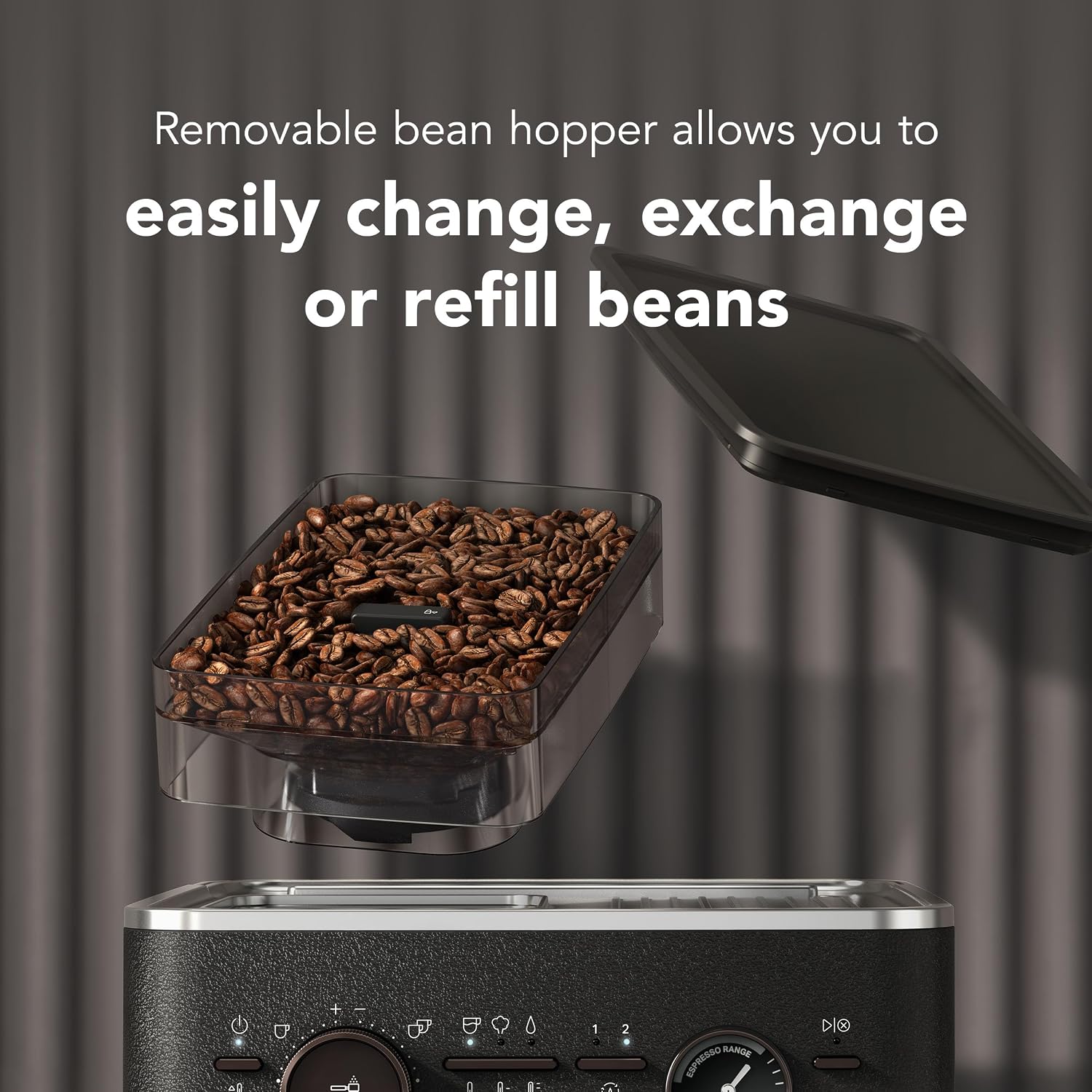 KitchenAid Semi Automatic Espresso Machine with Burr Grinder, 2.5L, Cast Iron Black, KES6551BK