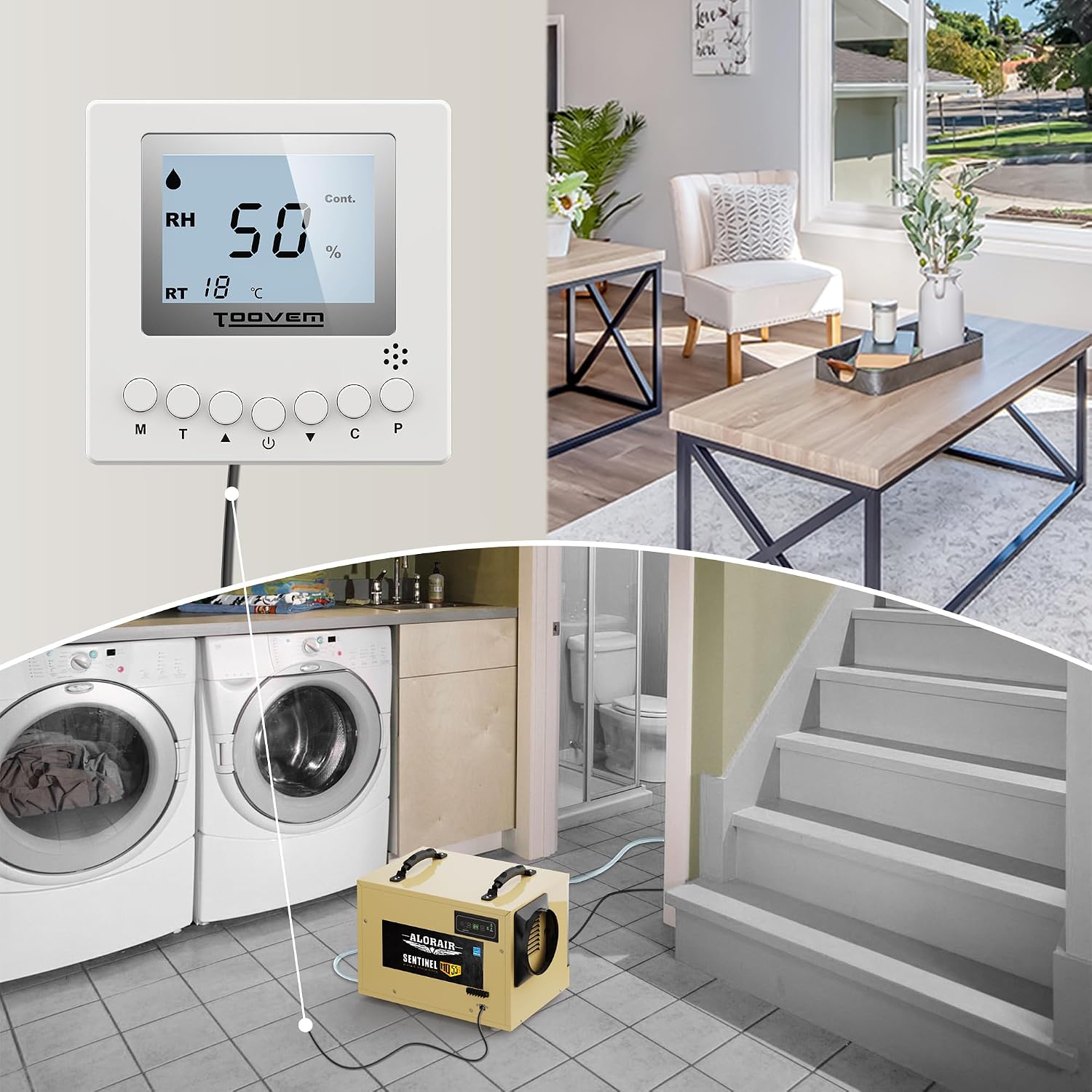 ALORAIR 120 PPD Commercial Dehumidifier, with Drain Hose for Crawl Spaces, Basements, Industry Water Damage Unit, cETL Listed, Compact, Portable, Auto Defrost, Memory Starting, 5 Years Warranty
