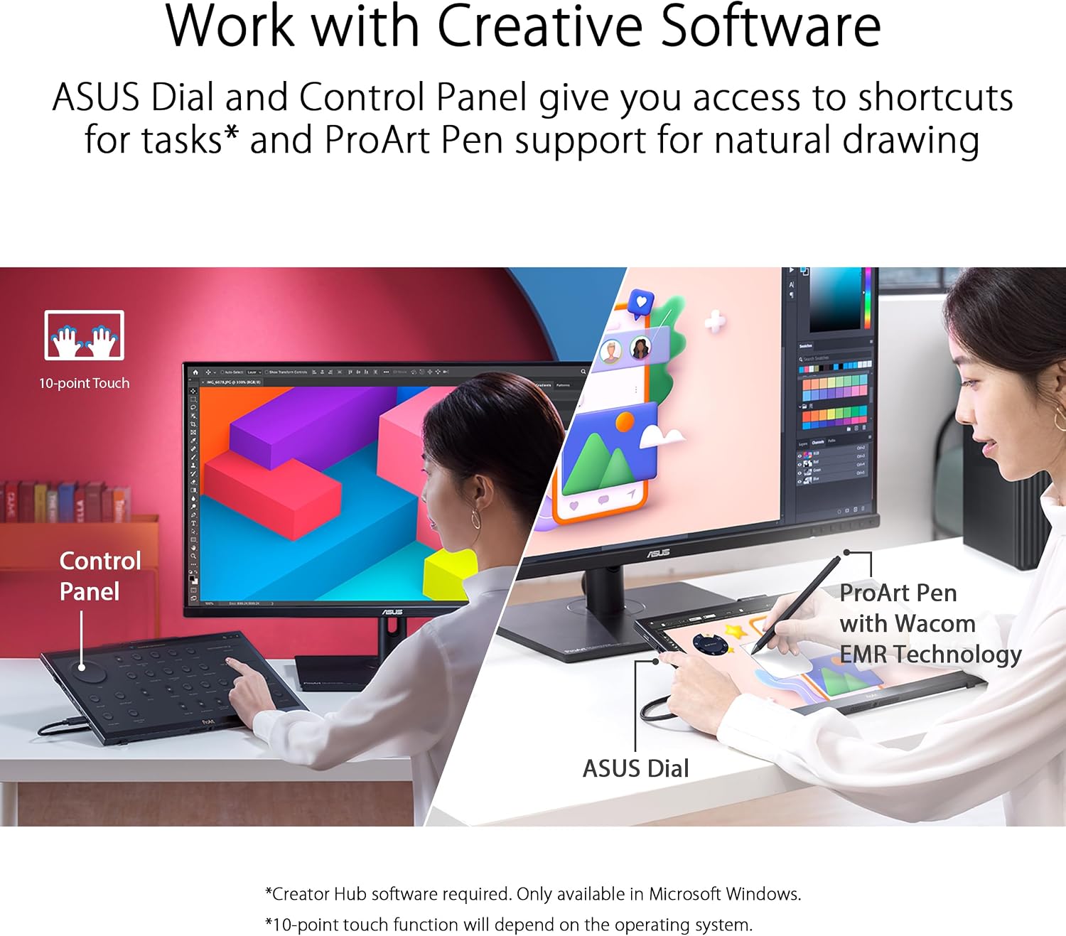 ASUS ProArt Display 15.6' 4K Pen Display (PA169CDV) – IPS, UHD (3840 x 2160), WACOM Feel EMR, 100% sRGB, Calman Verified, Pantone Validated, Speakers, USB-C, 10-Point Touch, Dial, 3 Year Warranty