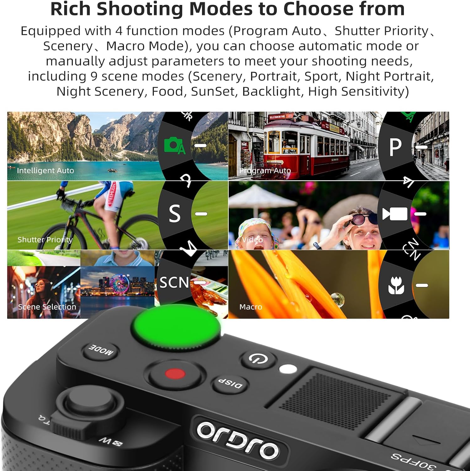 ORDRO G930 5K 64MP Digital Camera for Photography, Autofocus Video Camera 3.2'' Flip Vlogging Camera with 5X Optical Zoom-Compact Travel Cameras with 2 Batteries 64G Card