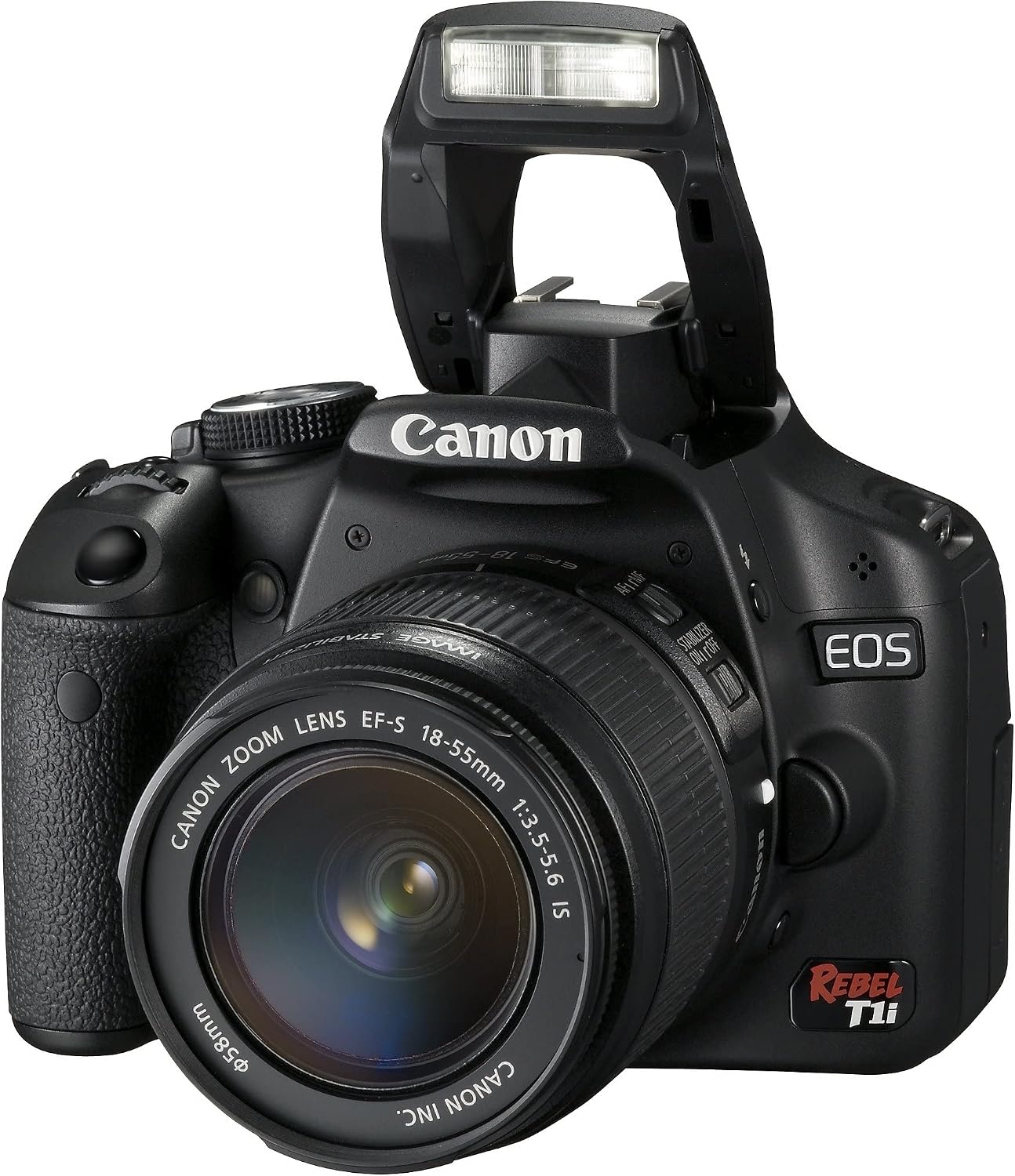 Canon EOS Rebel T1i 15.1 MP CMOS Digital SLR Camera with 3-Inch LCD and EF-S 18-55mm f/3.5-5.6 IS Lens (Renewed)