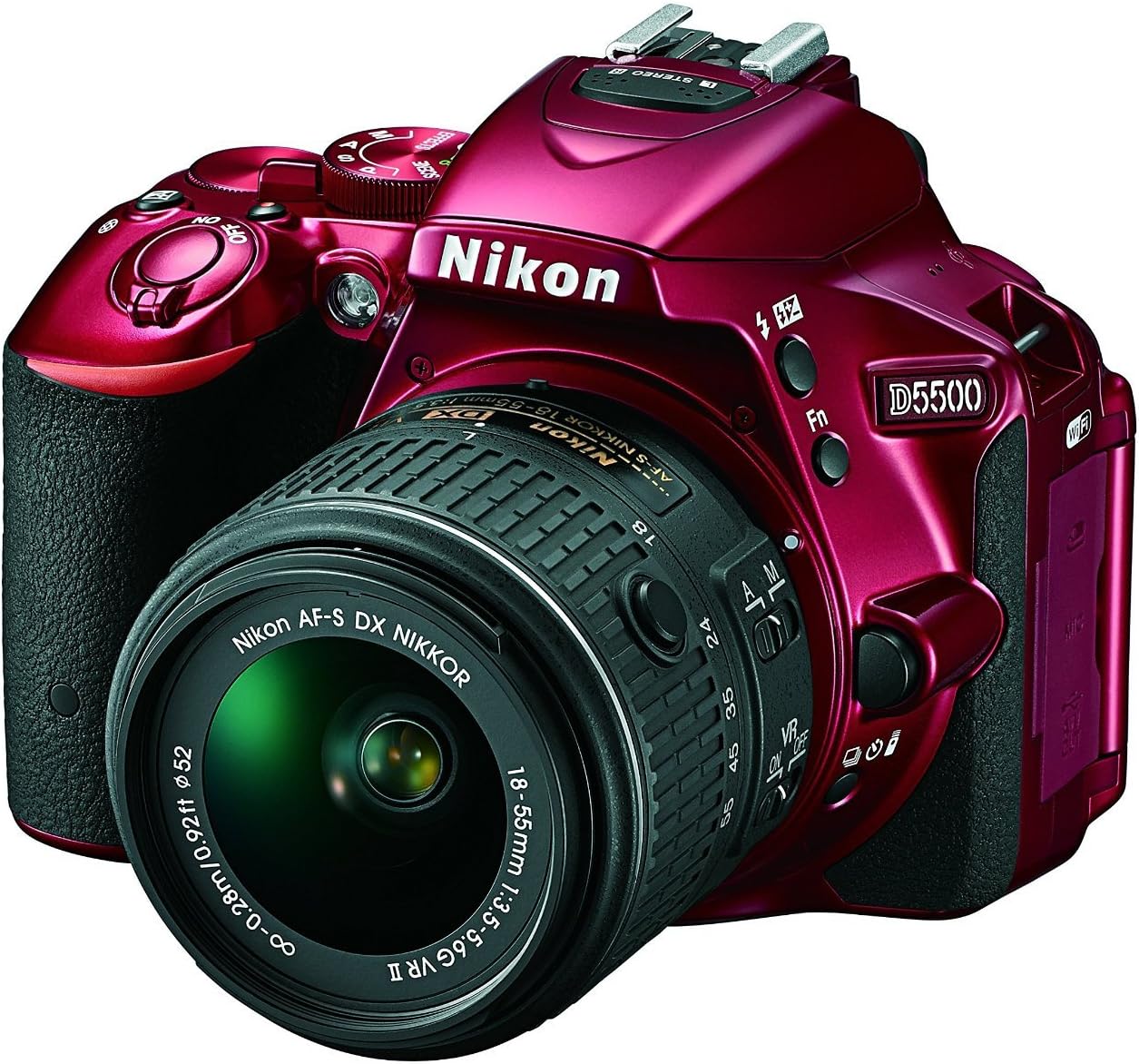 Nikon D5500 DX-format Digital SLR w/ 18-55mm VR II Kit (Red)