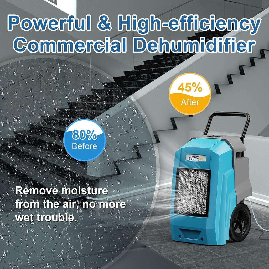 ALORAIR 180 Pints Commercial Dehumidifier with Pump Drain Hose, Smart Wi-Fi Dehumidifier for Large Basement, Industrial or Commercial Space, Smart Wi-Fi, 5 Years Limited Warranty