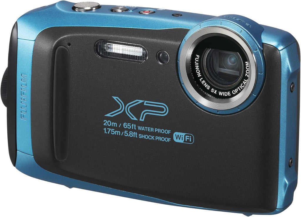 Fujifilm FinePix XP130 Waterproof Digital Camera w/16GB SD Card - Sky Blue