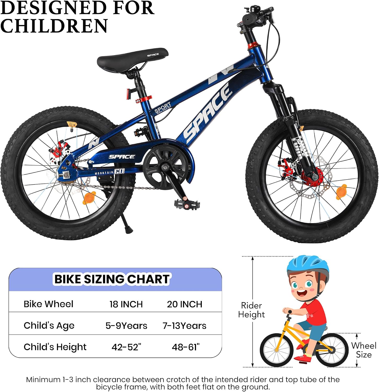 Kids Bike-18 20 Inch Bike for Boys and Girls Bicycle with Adjustable Seat and Handbrake, Bikes for Kids 7-13