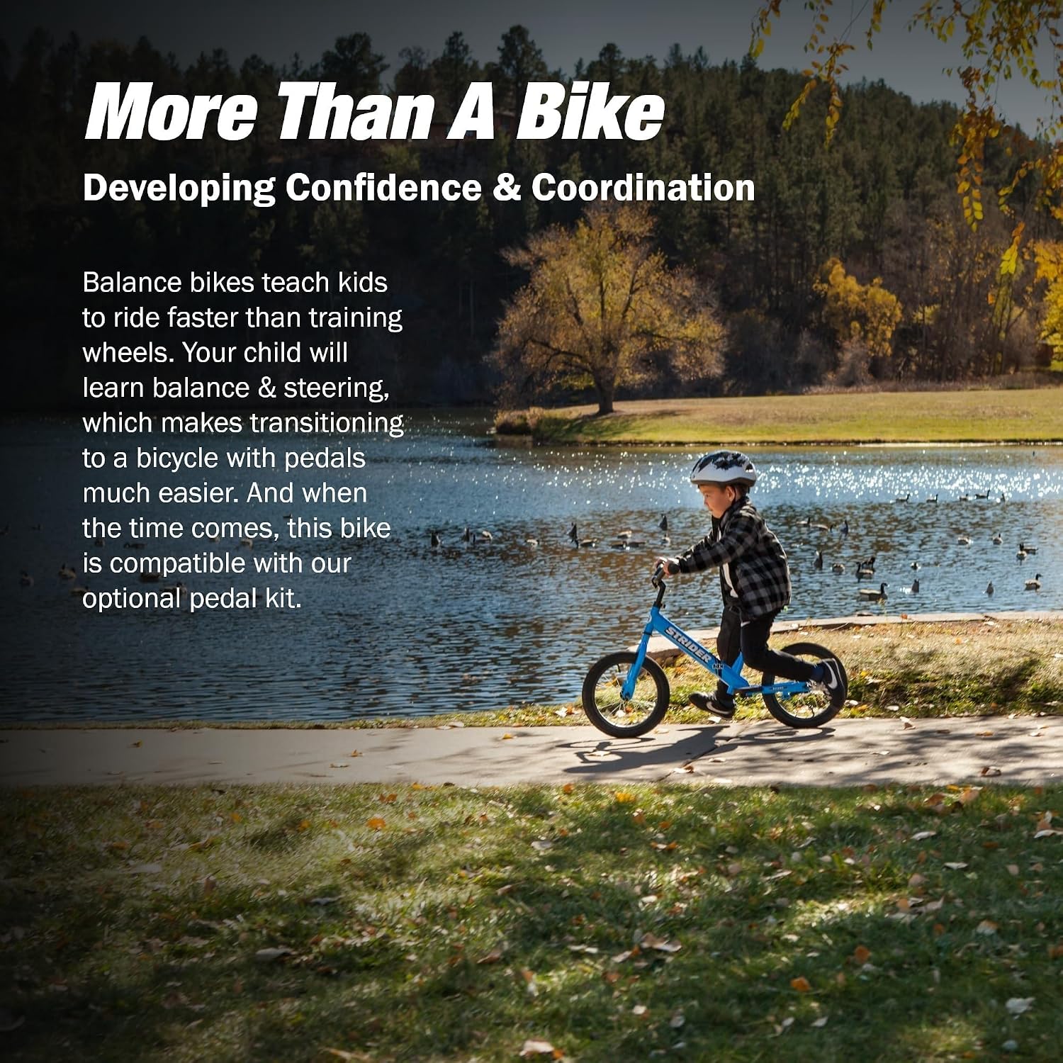 Strider 14x Classic, Balance Bike for Kids 3 to 6 Years - Includes Custom Grips, Padded Seat, Performance Footrest & All-Purpose Tires - Easy Assembly & Adjustments