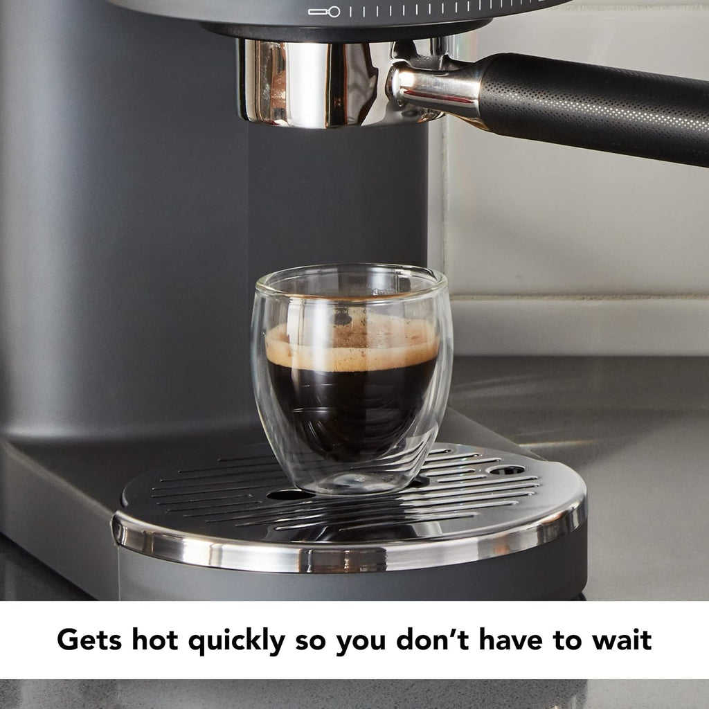 KitchenAid Semi-Automatic Espresso Machine - KES6403, Charcoal Grey