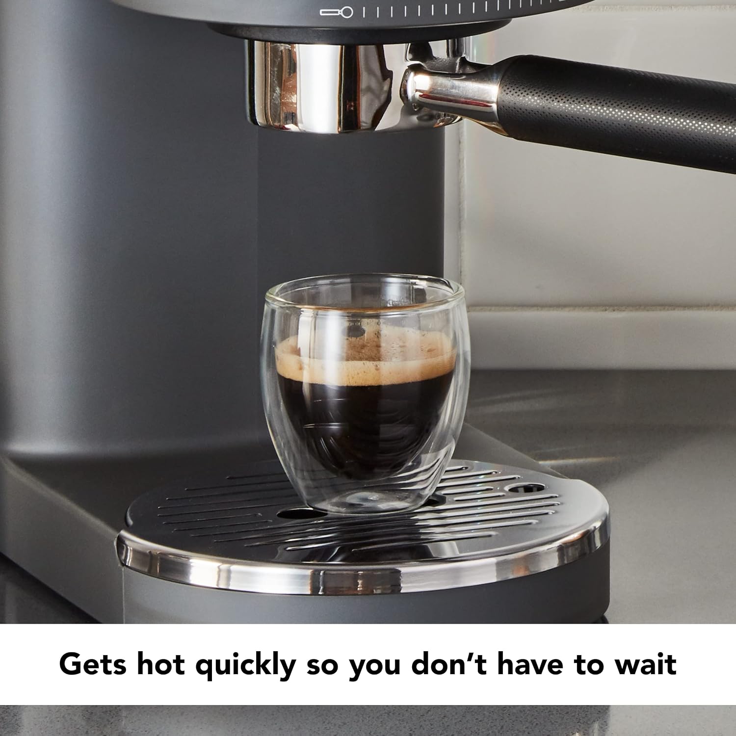 KitchenAid Semi-Automatic Espresso Machine - KES6403, Charcoal Grey