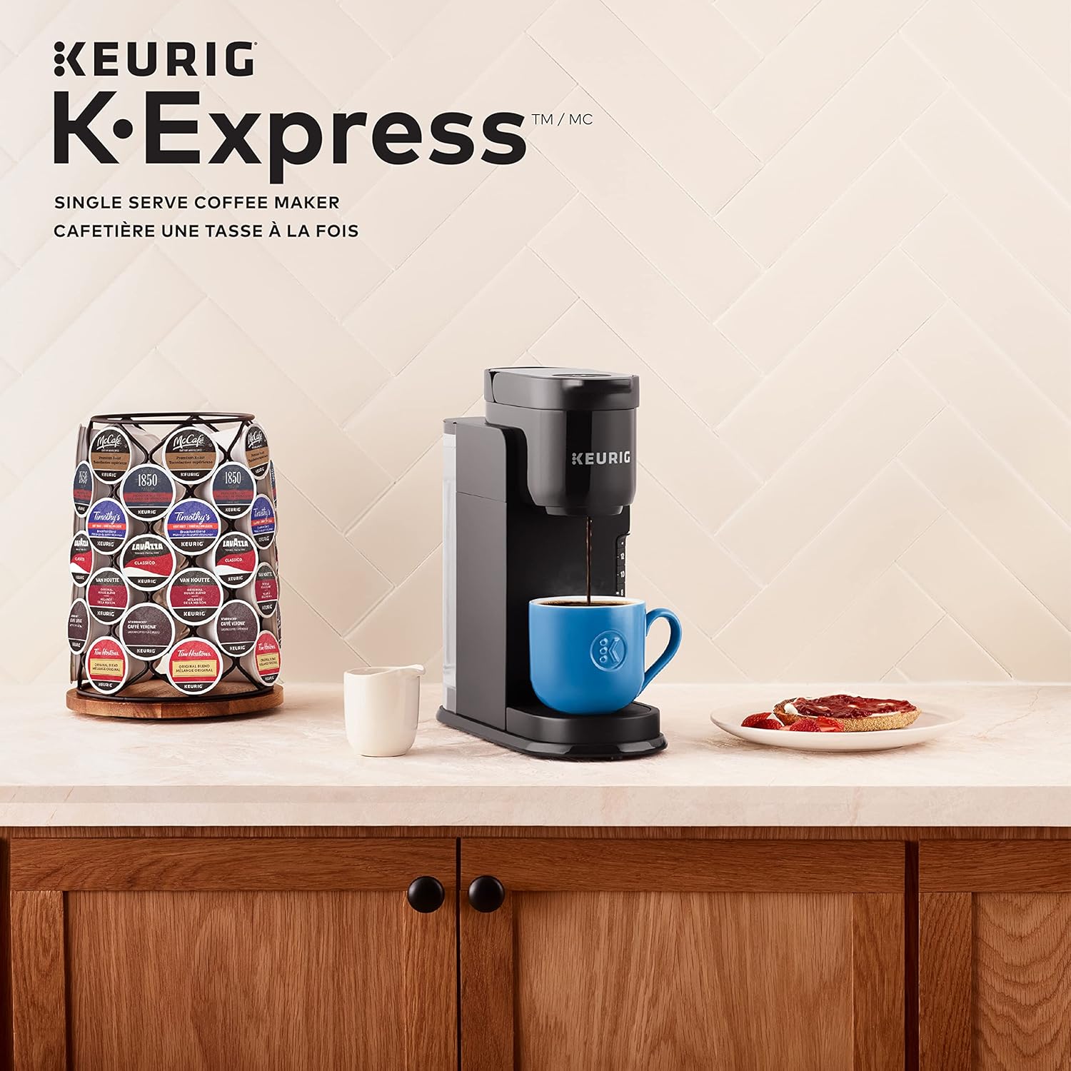 Keurig K-Express Single Serve K-Cup Pod Coffee Maker, With A Removable Reservoir And Strong Button Function