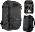 PGYTECH OneMo TAC 35L Tactical Camera Backpack, Waterproof DSLR/SLR/Mirrorless Photography Camera Bag with 15.6' Laptop Sleeve, Tripod Holder & Rain Cover (Dark Night Camo)