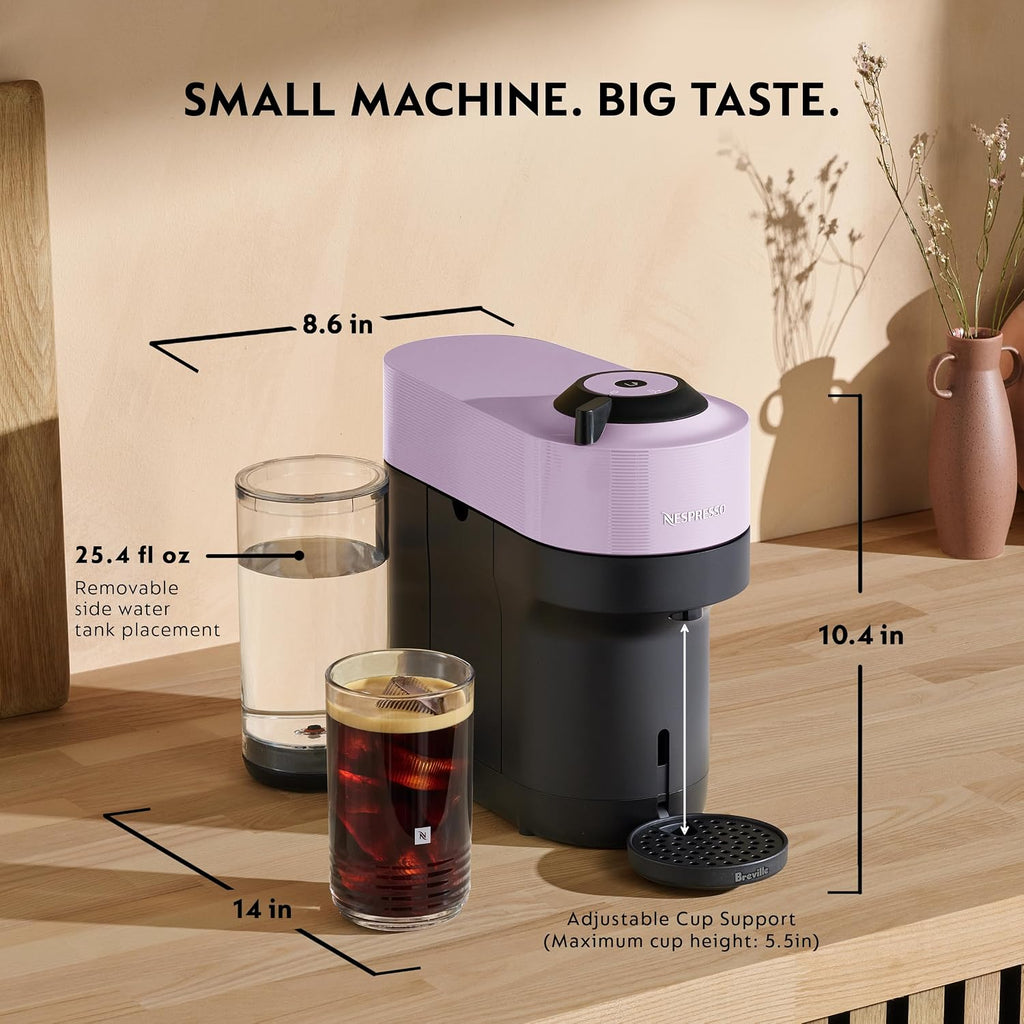 Nespresso Vertuo Pop+ Coffee and Espresso Maker by Breville, Lilac