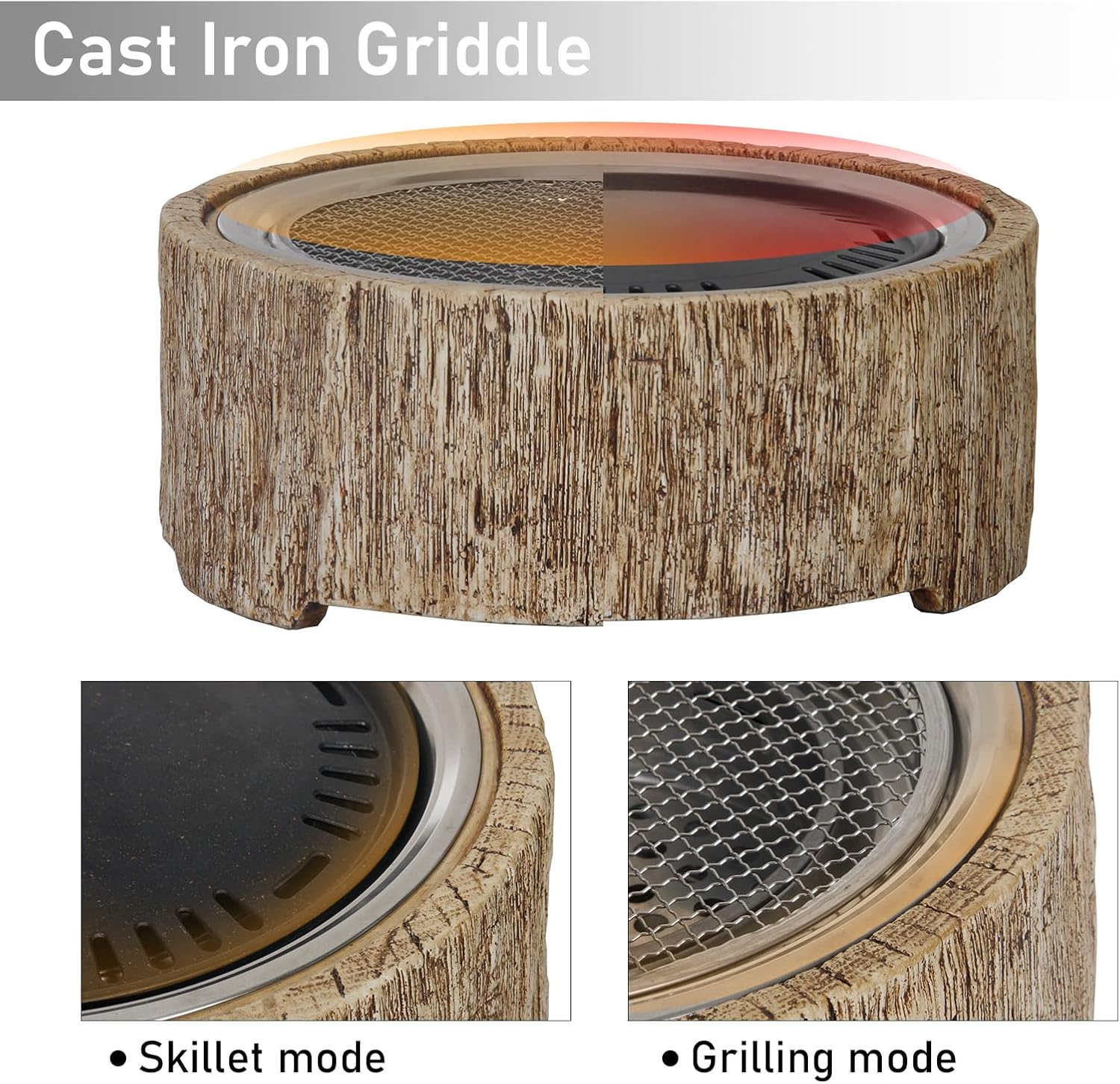 Afterglow 15 Inches Charcoal Grill Barbecue Smoker Stove Tabletop BBQ Outdoor Party for Patio Garden Backyard Decking Camping, Brown