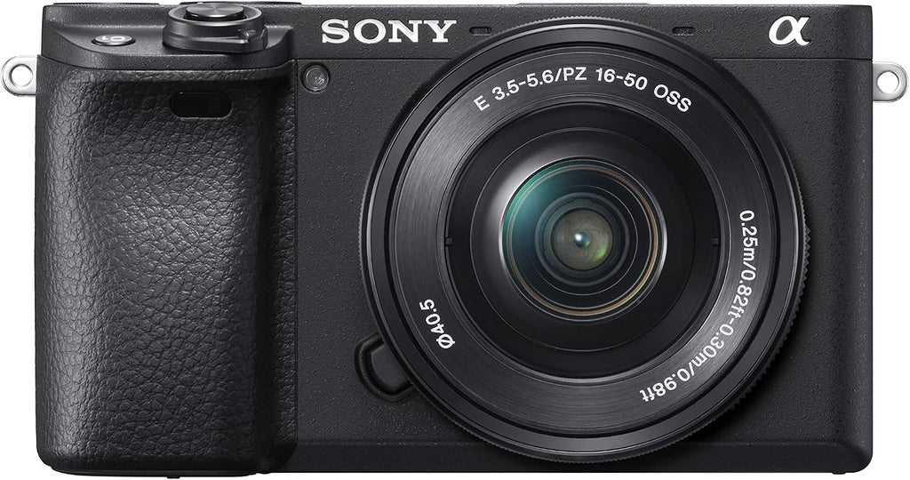 Sony Alpha a6400 Mirrorless Camera: Compact APS-C Interchangeable Lens Digital Camera with Real-Time Eye Auto Focus, 4K Video, Flip Screen & 16-50mm Lens - E Mount Compatible - ILCE-6400L/B, Black