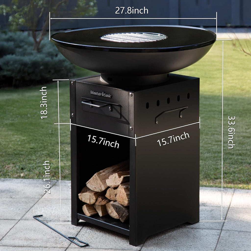 MASTER COOK Plancha Asada Grill, Spacious 470 SQIN Cooking Area BBQ Charcoal Grill, Carne Asada, Asador de Carbon, Metal Top for Backyard Parties, Camping and Outdoor