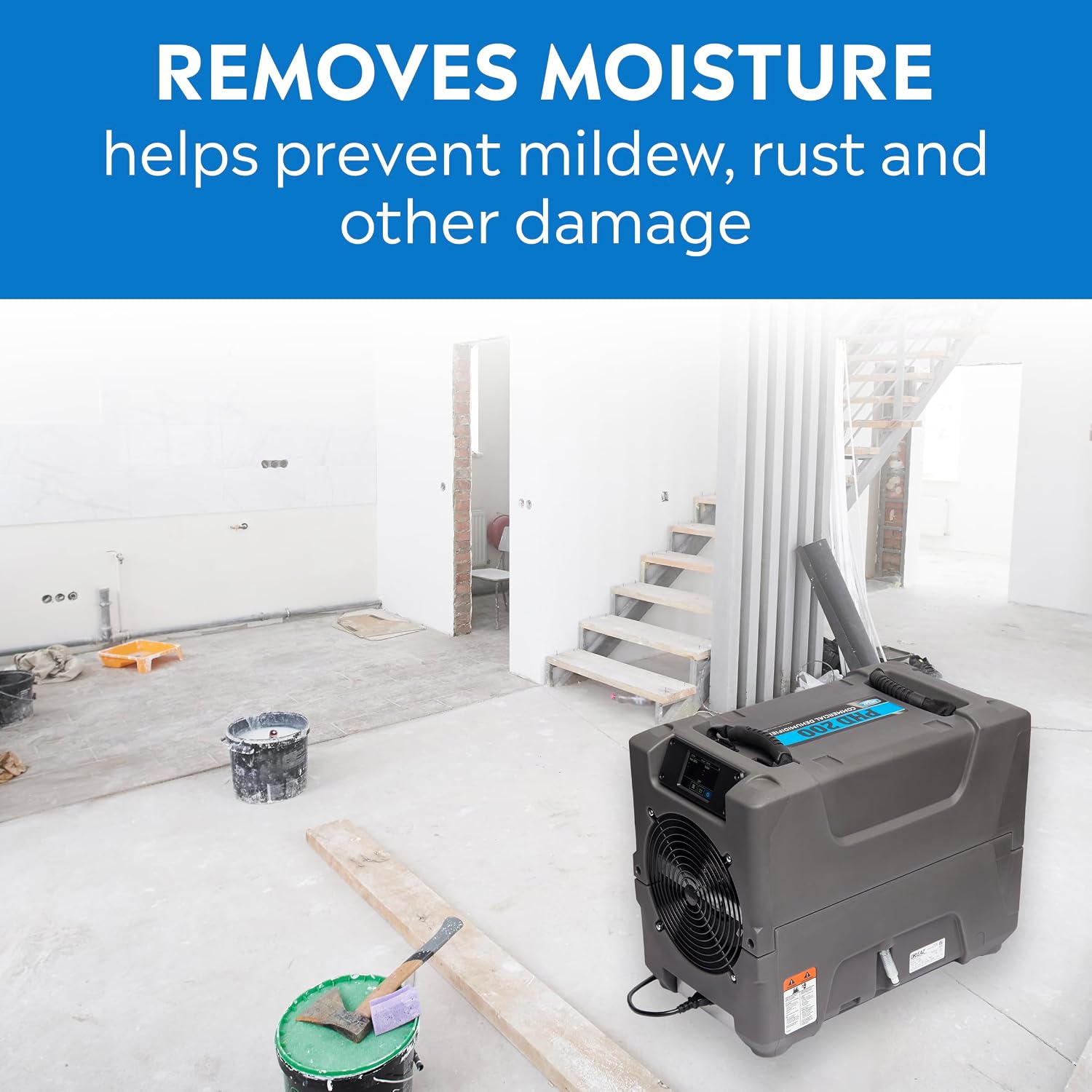 Dri-Eaz PHD 200 Commercial Dehumidifier with Pump, Industrial Dehumidifier (F515), Crawl Space and Basement Drying