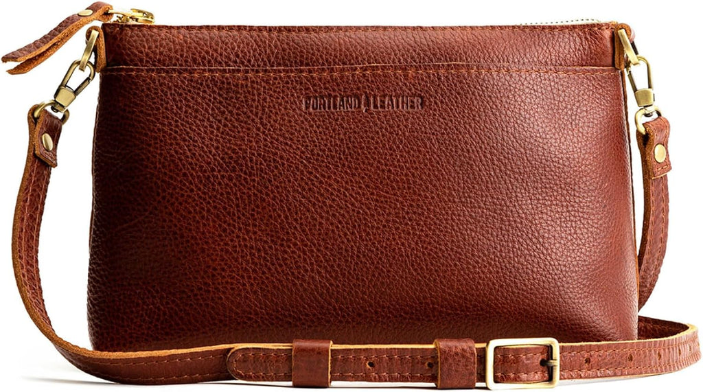Portland Leather Goods Poppy Purse – Leather Handbag w/Removable Crossbody Strap – Handmade from the Finest Full-Grain Hides