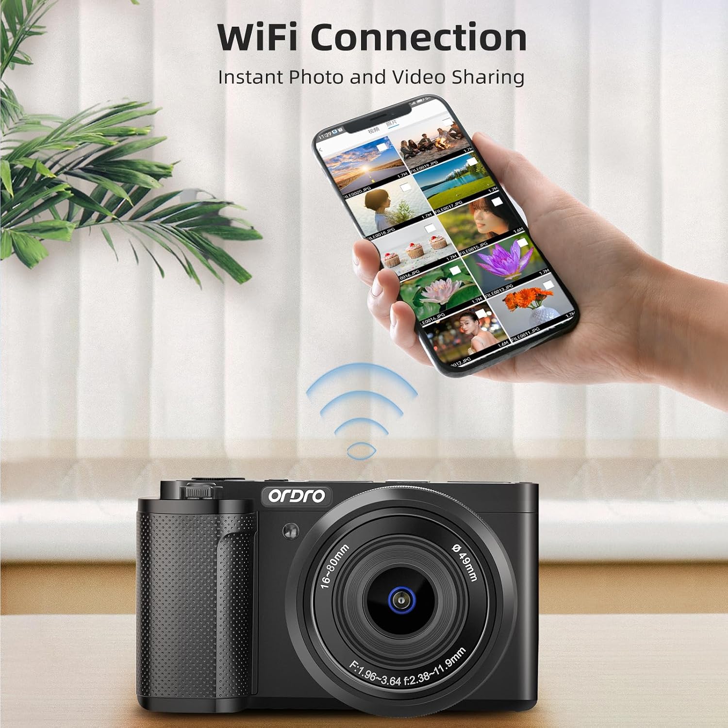 ORDRO G930 5K 64MP Digital Camera for Photography, Autofocus Video Camera 3.2'' Flip Vlogging Camera with 5X Optical Zoom-Compact Travel Cameras with 2 Batteries 64G Card