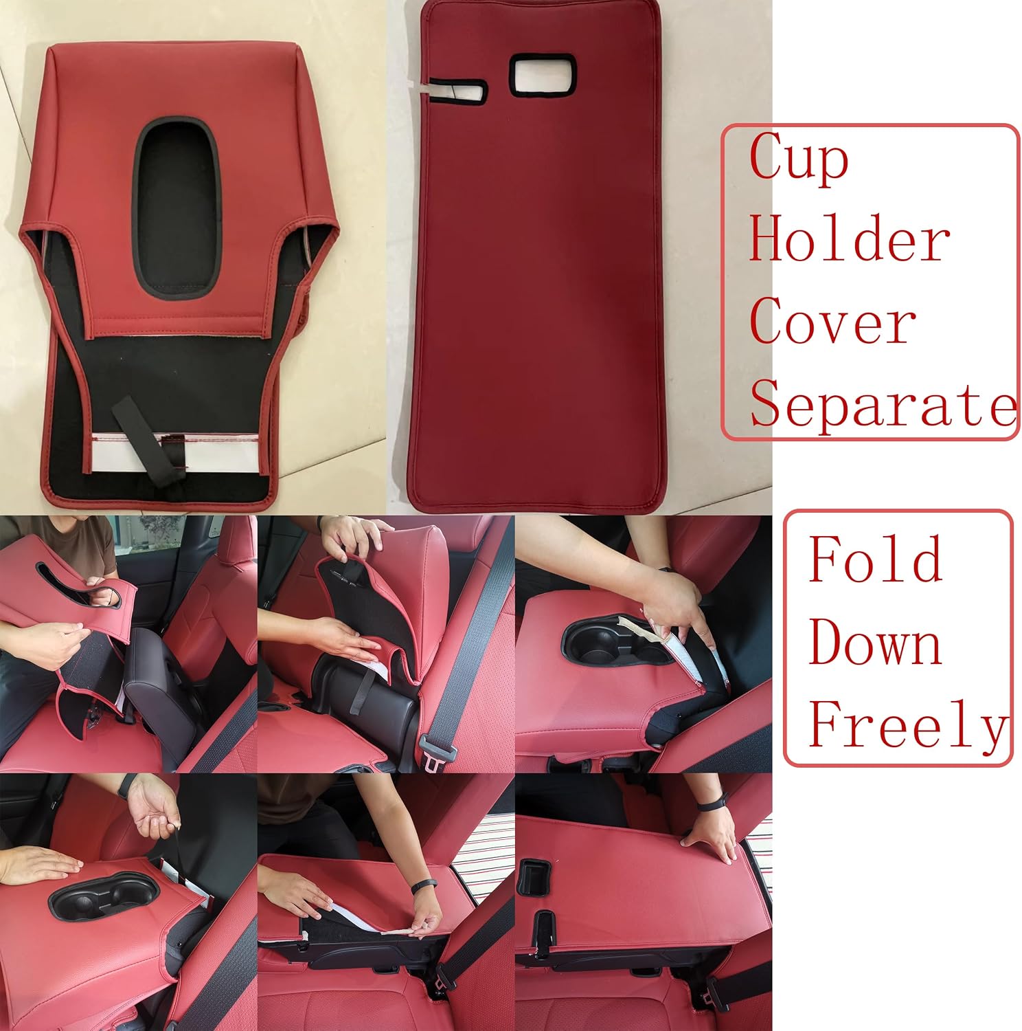 Custom Fit for Tesla Model Y 7 Seater Version the First and Second Row Car Seat Cover Original Synthetic Napa Leather Protector for 2020 2021 2022 2023 2024 (7 Seat 2 Rows Napa Brown)