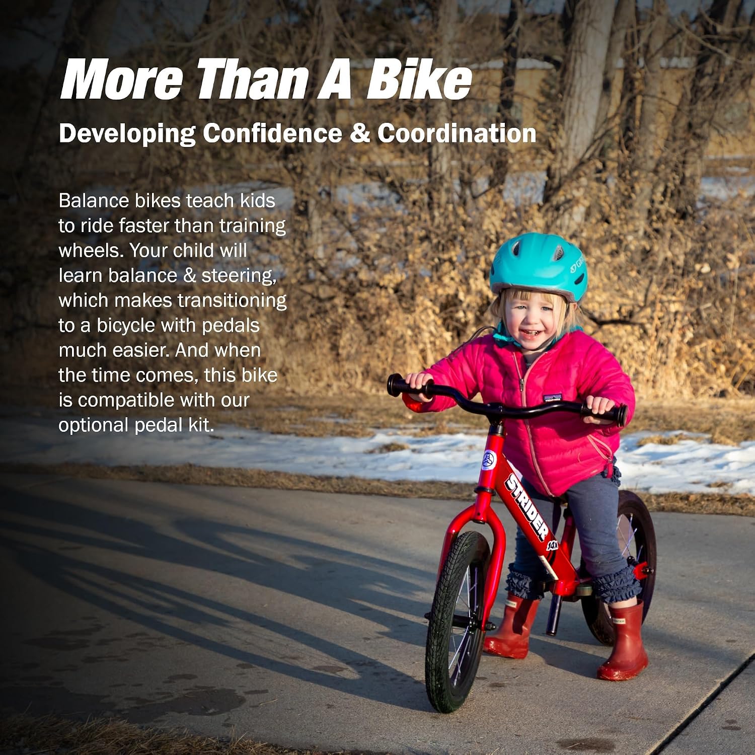 Strider 14x Classic, Balance Bike for Kids 3 to 6 Years - Includes Custom Grips, Padded Seat, Performance Footrest & All-Purpose Tires - Easy Assembly & Adjustments