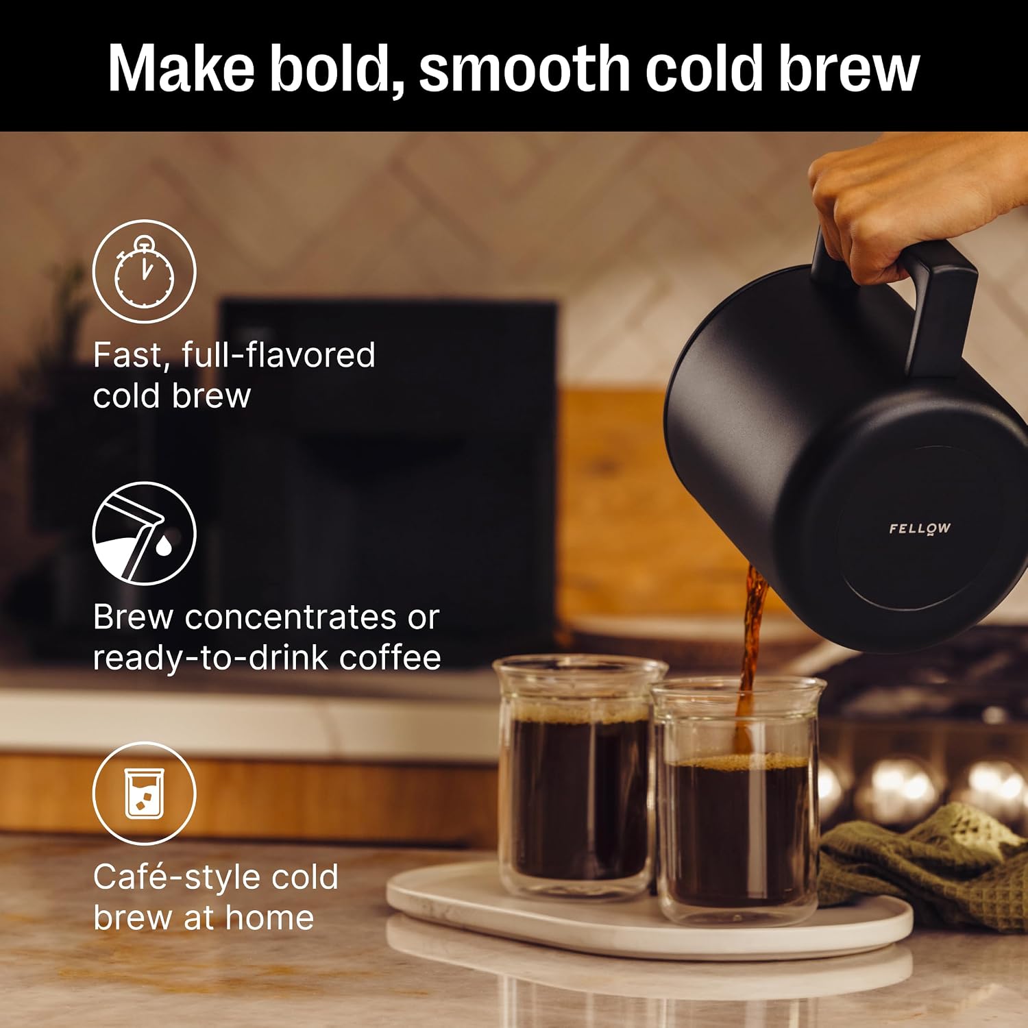 Fellow Aiden Precision Coffee Maker – 10-Cup Thermal Carafe, Programmable Drip Coffee Machine, Single Serve & Batch Brew, Adjustable Brew Strength, Removable Water Tank, Matte Black