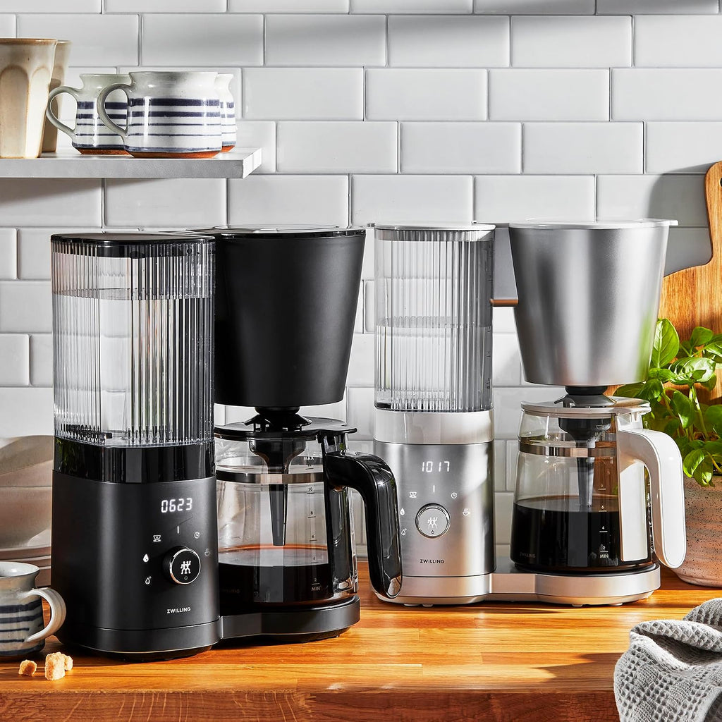 ZWILLING Enfinigy Glass Drip Coffee Maker 12 Cup, Awarded the SCA Golden Cup Standard, Black