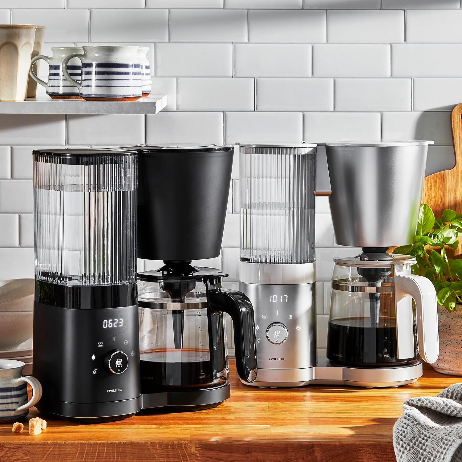 ZWILLING Enfinigy Glass Drip Coffee Maker 12 Cup, Awarded the SCA Golden Cup Standard, Black