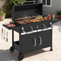 NATURAL EXPRESSIONS Charcoal Grills BBQ grill,36 in Large Smoker Grill with Dual-Zone Lifting Trays,Heavy Duty Charcoal Grill with Foldable Side Tables,Large Outdoor Grill for Backyard,BBQ,Party