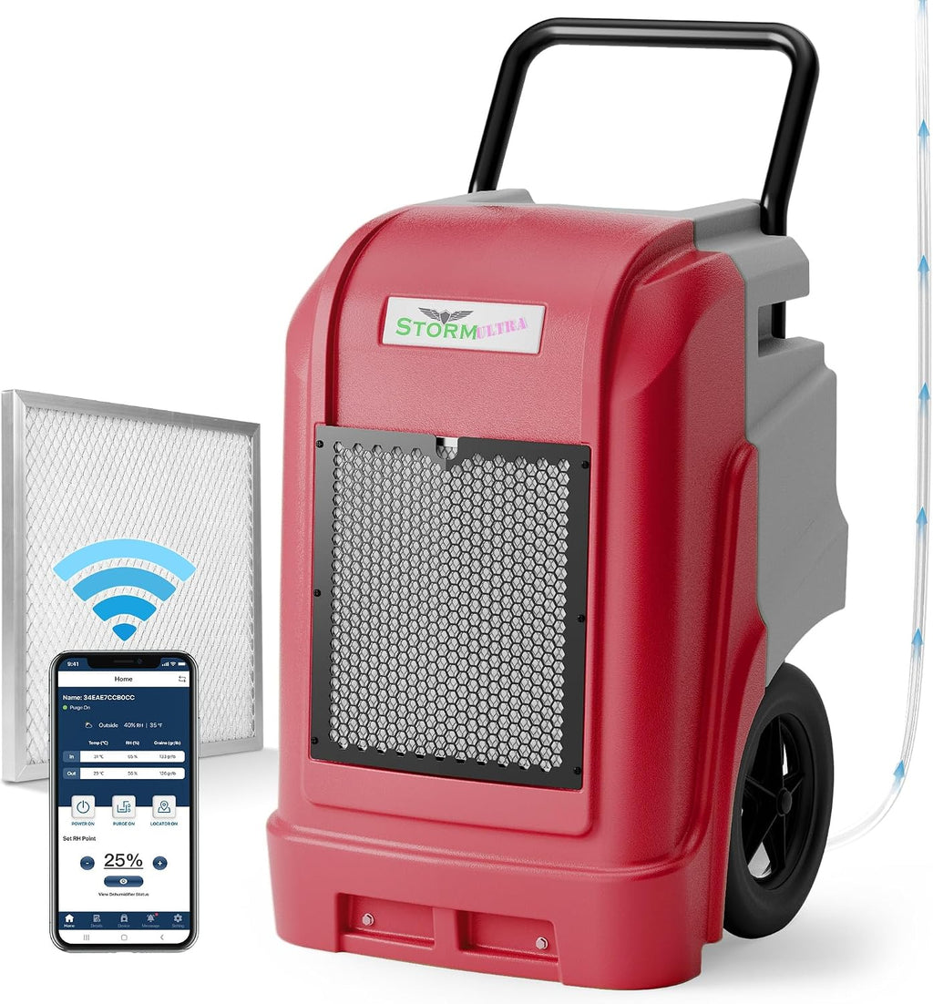 ALORAIR 190 PPD LGR Commercial Dehumidifier with Pump & Drain Hose, Smart APP Control up to 2,600 Sq.Ft Industrial Dehu for Home, Water Damage Restore, Basements, Job Sites, 5 Years Limited Warranty
