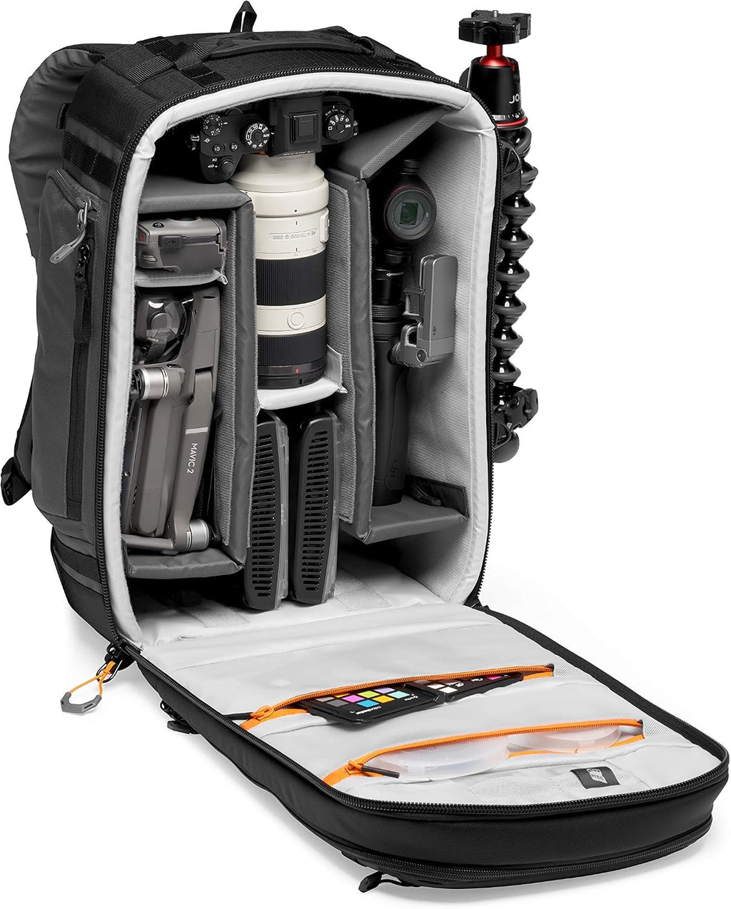 Lowepro Pro Trekker BP 350 AW II,Outdoor Camera Bag,Camera Backpack with Recycled Fabric,Fits 15' Laptop or Tablet,MaxFit Dividers,Weatherproof Cover, Mirrorless or DSLR Camera Case,Black or Dark Grey