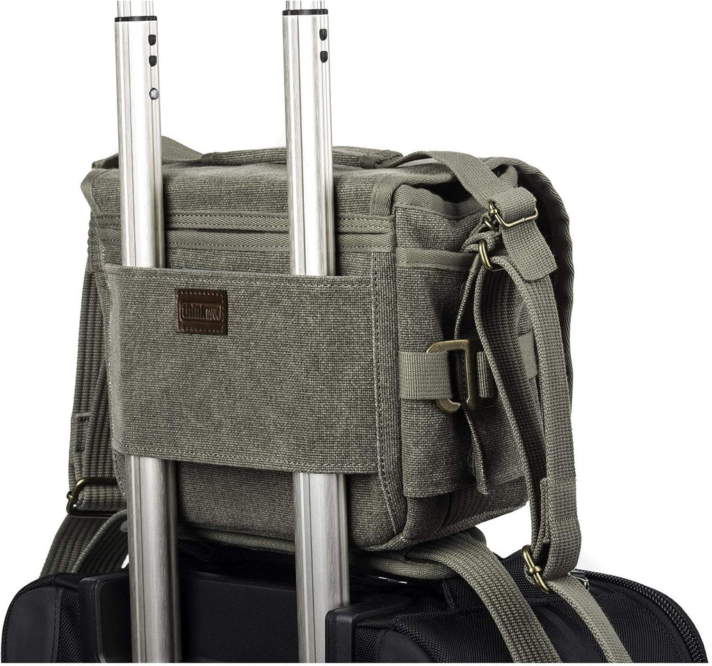 Think Tank Retrospective 5 V2.0 Canvas Shoulder Bag for Mirrorless or Standard DSLR Cameras and Photo Accessories - Pinestone - Small