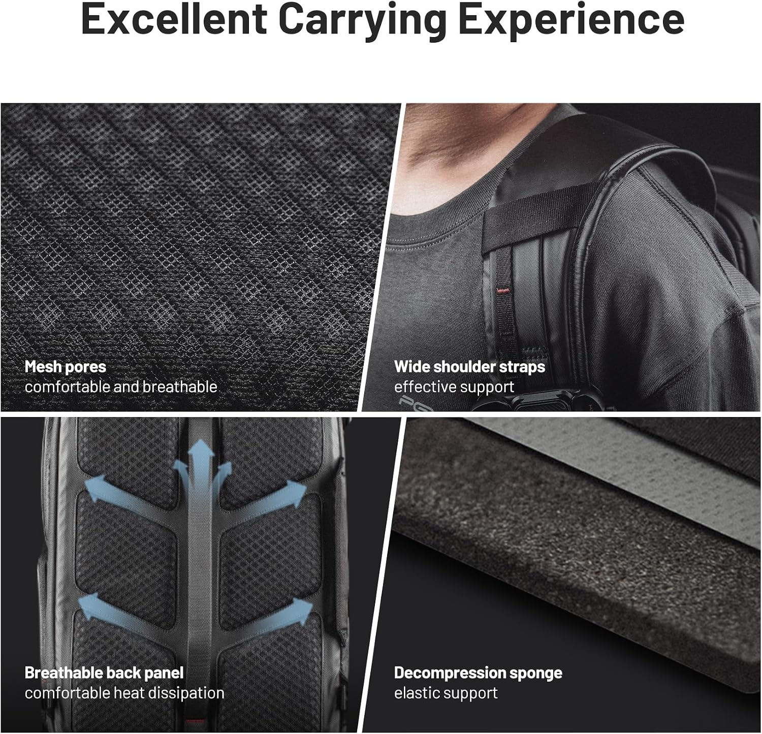 PGYTECH OneMo Lite Camera Backpack 22L for DJI, Sony, Canon, Nikon, OSMO Action/Pocket, DSLR/SLR Mirrorless, Camera Tripod Photographer Bag Gift, Camera Pack Black, Weekend Bag