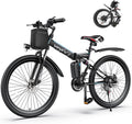 Vivi Electric Bike for Adults, 749W Peak Folding Electric Mountain Bike 26'' Commuter Ebike 20MPH Foldable Ebike Adult Electric Bicycles with Battery, Dual Shock Absorber, SGS Certified to UL2849