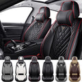 Car Seat Covers for Toyota Camry 2000-2026, Waterproof Nappa Leather Front Seat Cover with Headrests, Anti-Slip and Comfortable Automotive Seat Protector&Accessories(Black Red)