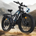 6000W Dual Motor Electric Bike, Ebikes for Adults Max 38-50MPH Up to 100 Miles Range, 60V 20Ah Removable Battery with 24/26' Fat Tire Electric Bicycles for Men Women, E-Bike for All Terrain PU2
