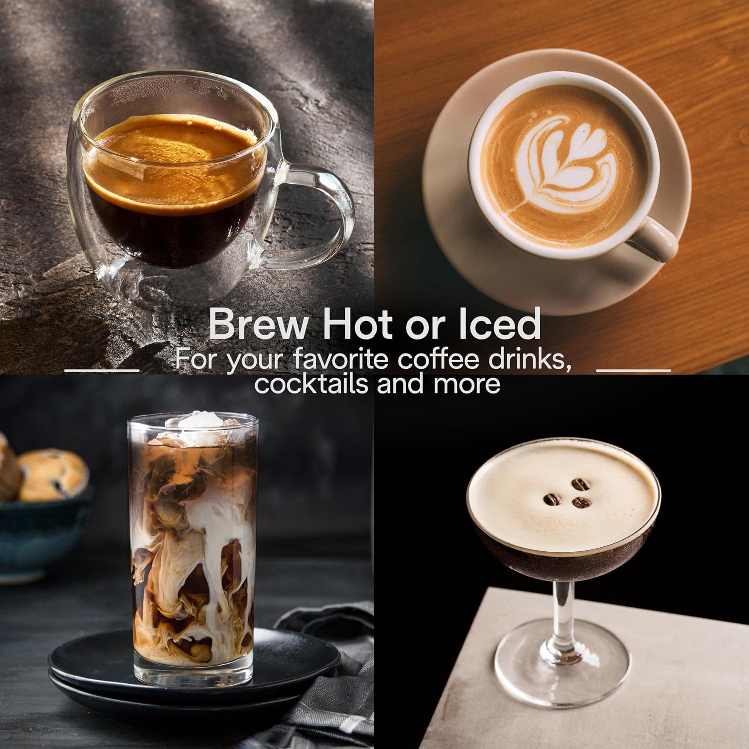 De'Longhi Dedica Duo Compact Espresso Machine - Cold Brew Coffee Maker with Milk Frother Wand- for Espresso, Hot & Iced Coffee, Cappuccinos, Lattes & Home Barista Brewing, Vanilla