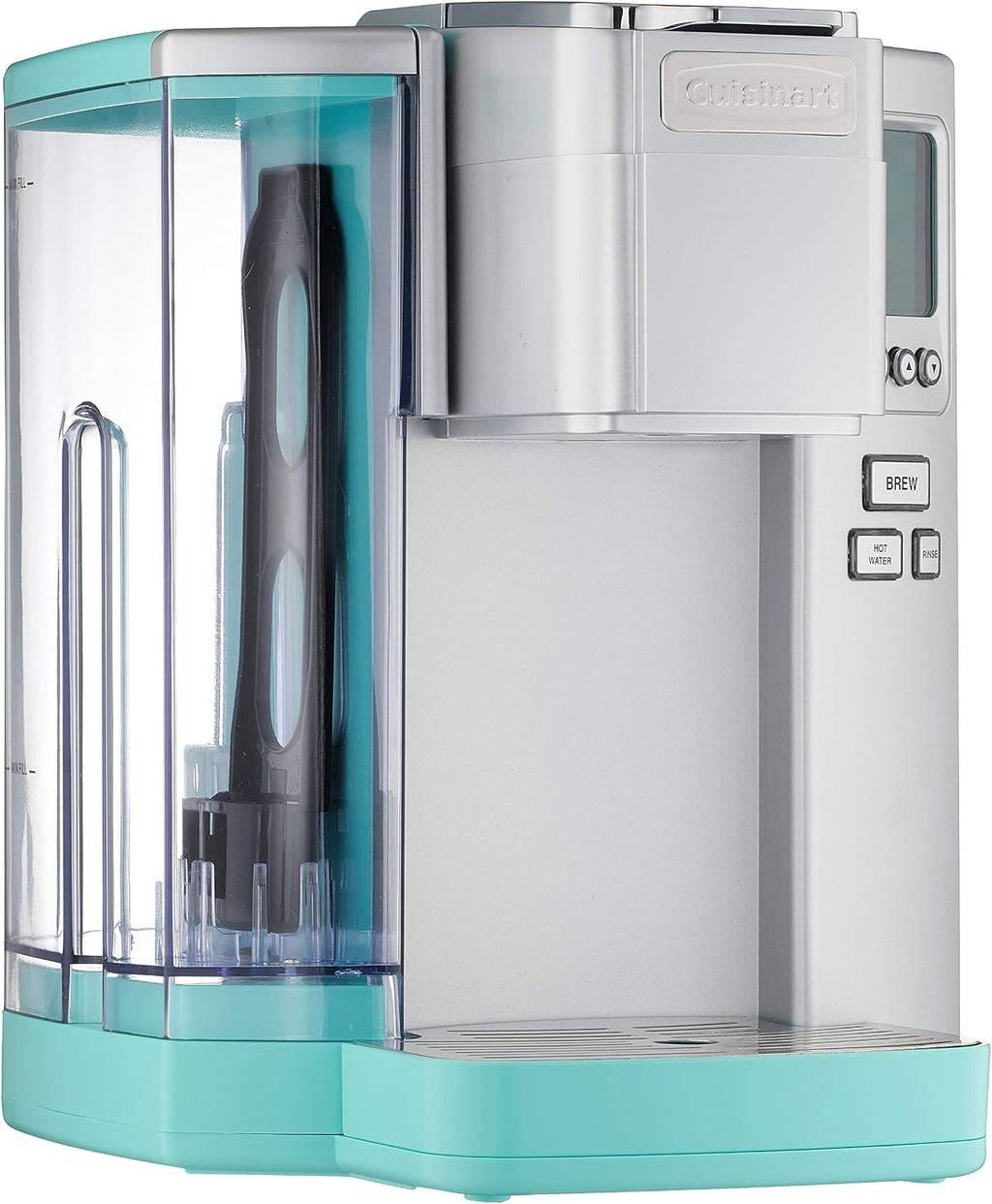 Cuisinart Coffee Maker, Single Serve 72-Ounce Reservoir Coffee Machine, Programmable Brewing & Hot Water Dispenser, Stainless Steel, Robins Egg Blue