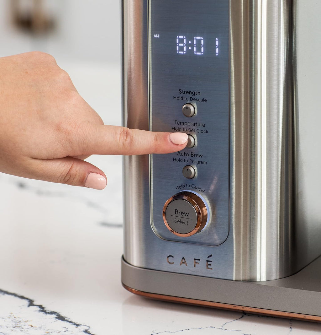 Café Specialty Drip Coffee Maker | 10-Cup Insulated Thermal Carafe | WiFi Enabled Voice-to-Brew Technology | Barista-Quality Brew | Stainless Steel (Renewed)