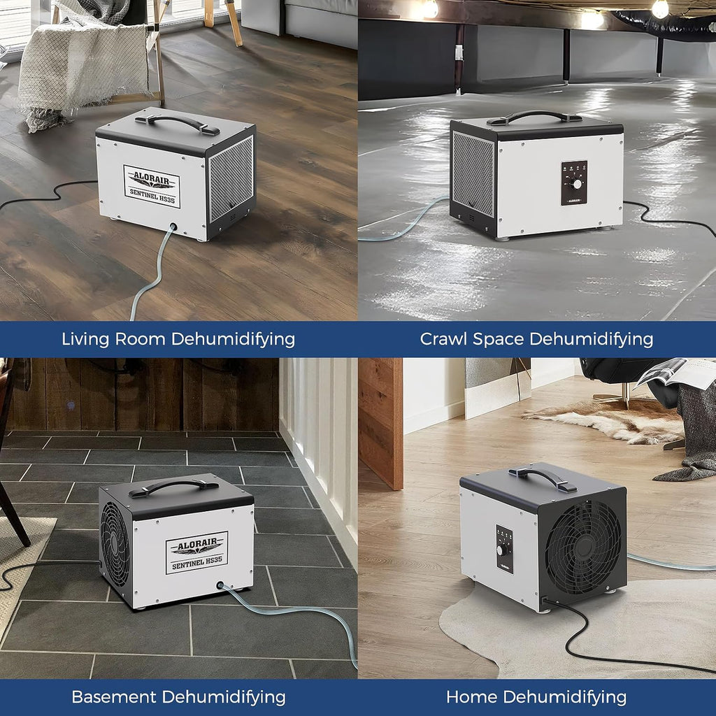 ALORAIR 70 PPD Crawl Space Dehumidifier, Crawlspace Dehumidifiers Commercial Dehu for Home and Basements, Compact, Portable, Auto Defrost, Memory Starting, cETL, 5 Years Warranty