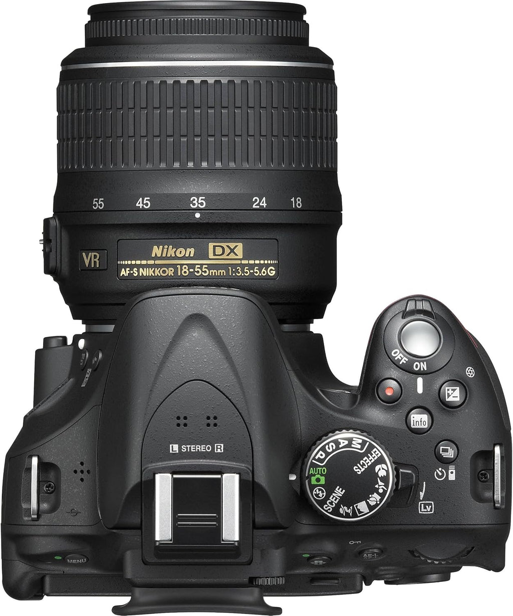 Nikon D5200 24.1 MP CMOS Digital SLR with 18-55mm f/3.5-5.6 AF-S DX VR NIKKOR Zoom Lens (Black)