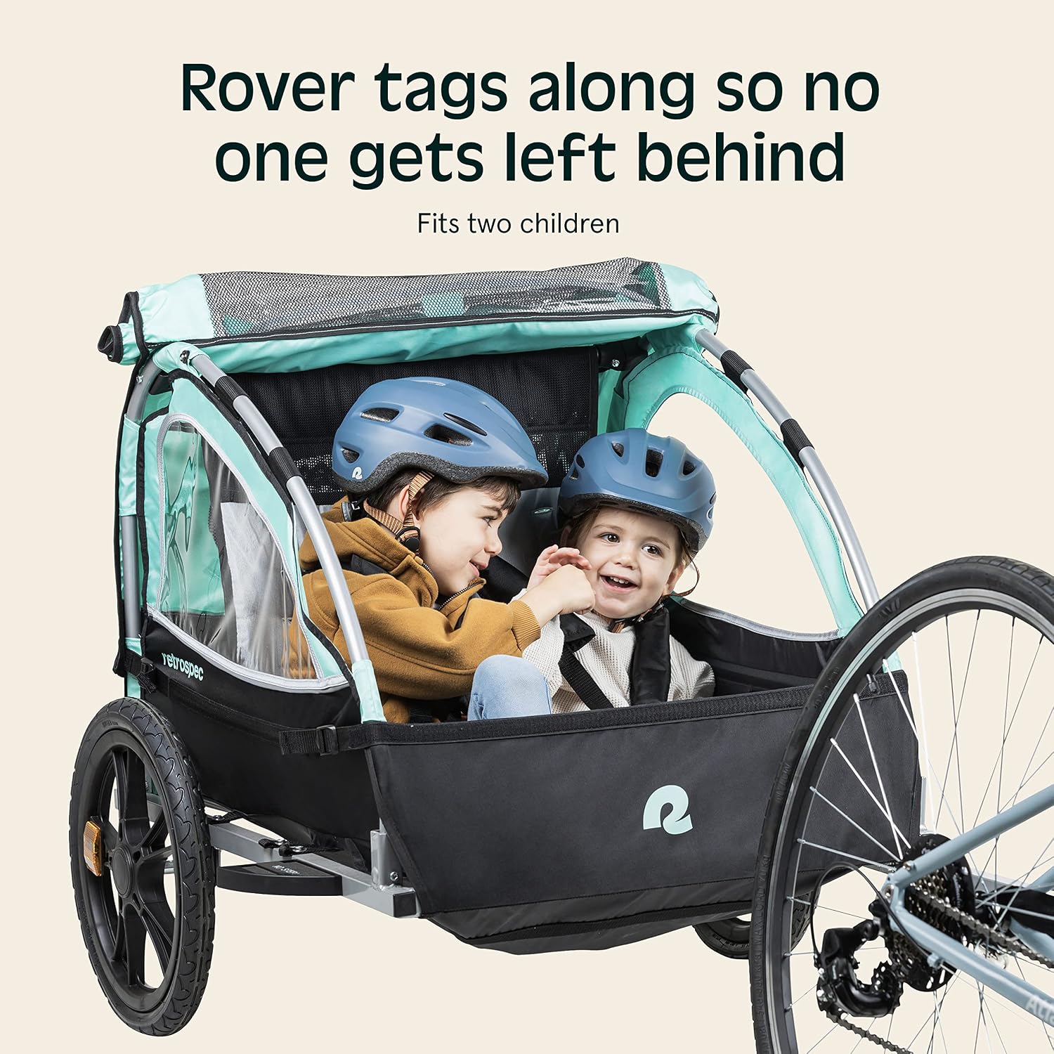 Retrospec Rover Kids Bicycle Trailer Single and Double Passenger Children's Foldable