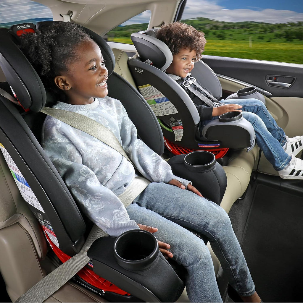 Britax One4Life All-in-One Car Seat, 10 Years of Use from 5 to 120 Pounds, Converts from Rear-Facing Infant Car Seat to Forward-Facing Booster Seat, Machine-Washable Fabric, Graphite Onyx