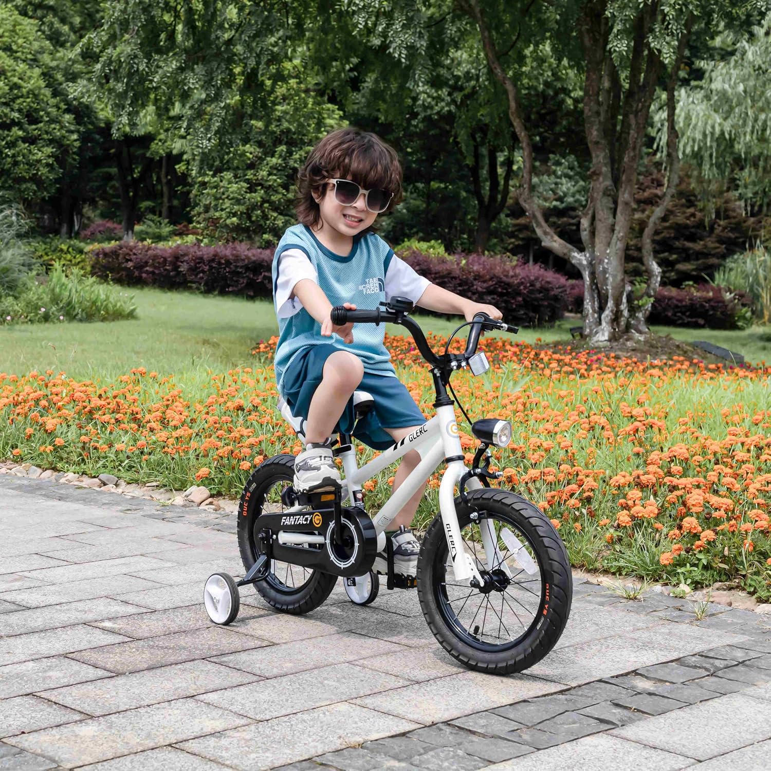 Glerc Fantacy Kids Bike, 12-20 Inch Children Bicycle for 2-13 Years Old Boys Girls, Kids Bicycle with Water Bottle Holder & Headlight & Training Wheels, Multiple Colors