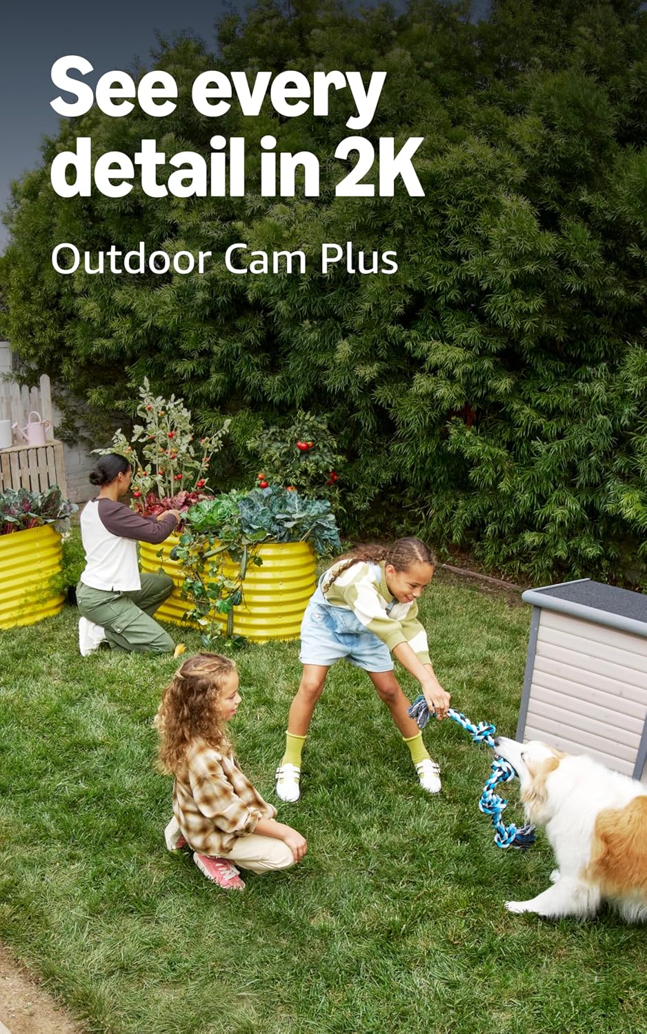 Ring Spotlight Cam Pro, Plug-In (Newest Model), White with Outdoor Cam Plus, Battery, White