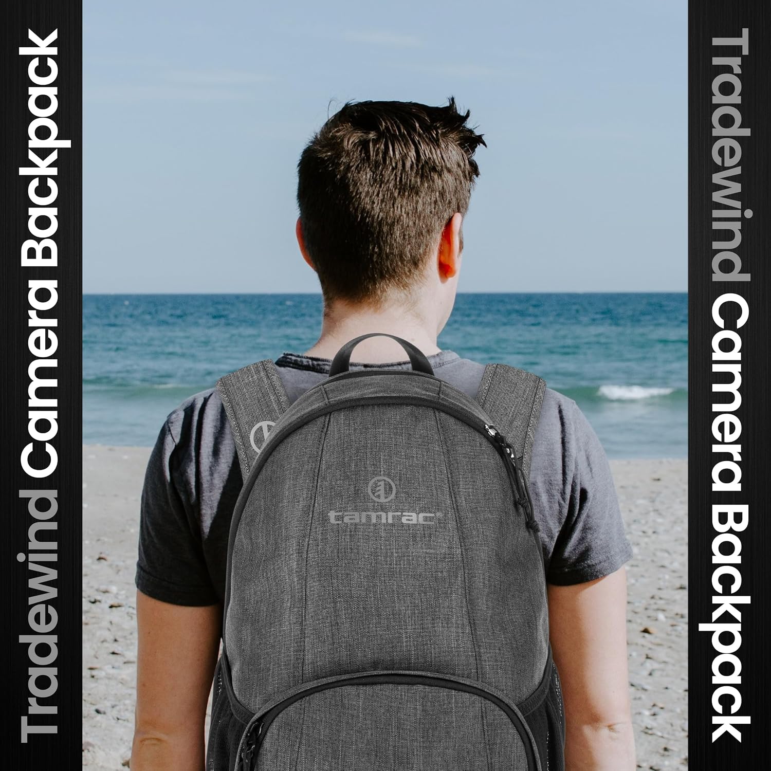 Tamrac Tradewind 24 Camera Backpack for Photographers, Compact DSLR Camera Bag with Laptop Compartment, Professional Photography Backpack, Travel Camera Carrying Case, Mirrorless Camera Bag, Dark Grey