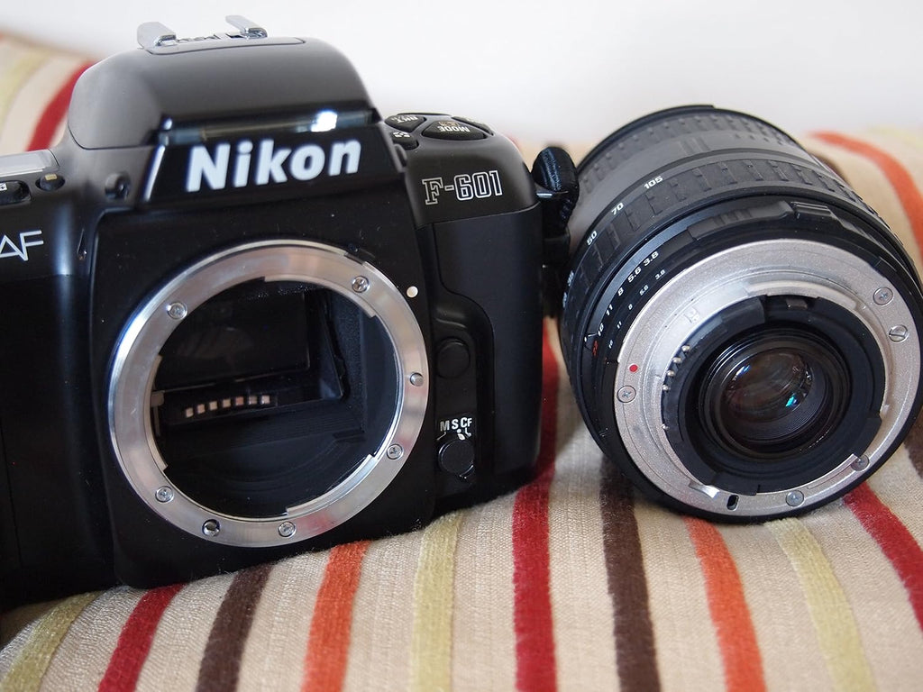 Nikon N6006 / F-601 35MM SLR Film Camera with Nikon AF Lens Kit. Built-in Flash and motor drive. (Renewed)