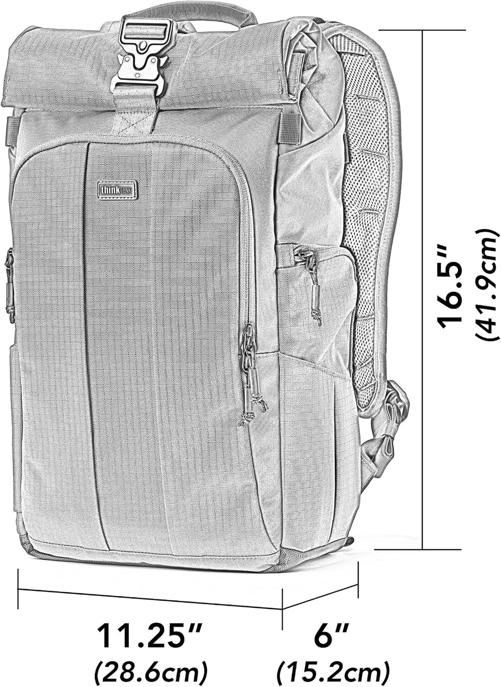 Think Tank FocusPoint 22L RollTop Camera Backpack - Urban Rust: Expandable Travel & Camera Backpack with Laptop Sleeve, Quick Side and Back Access, Rain Cover – Versatile Photography & Travel Bag
