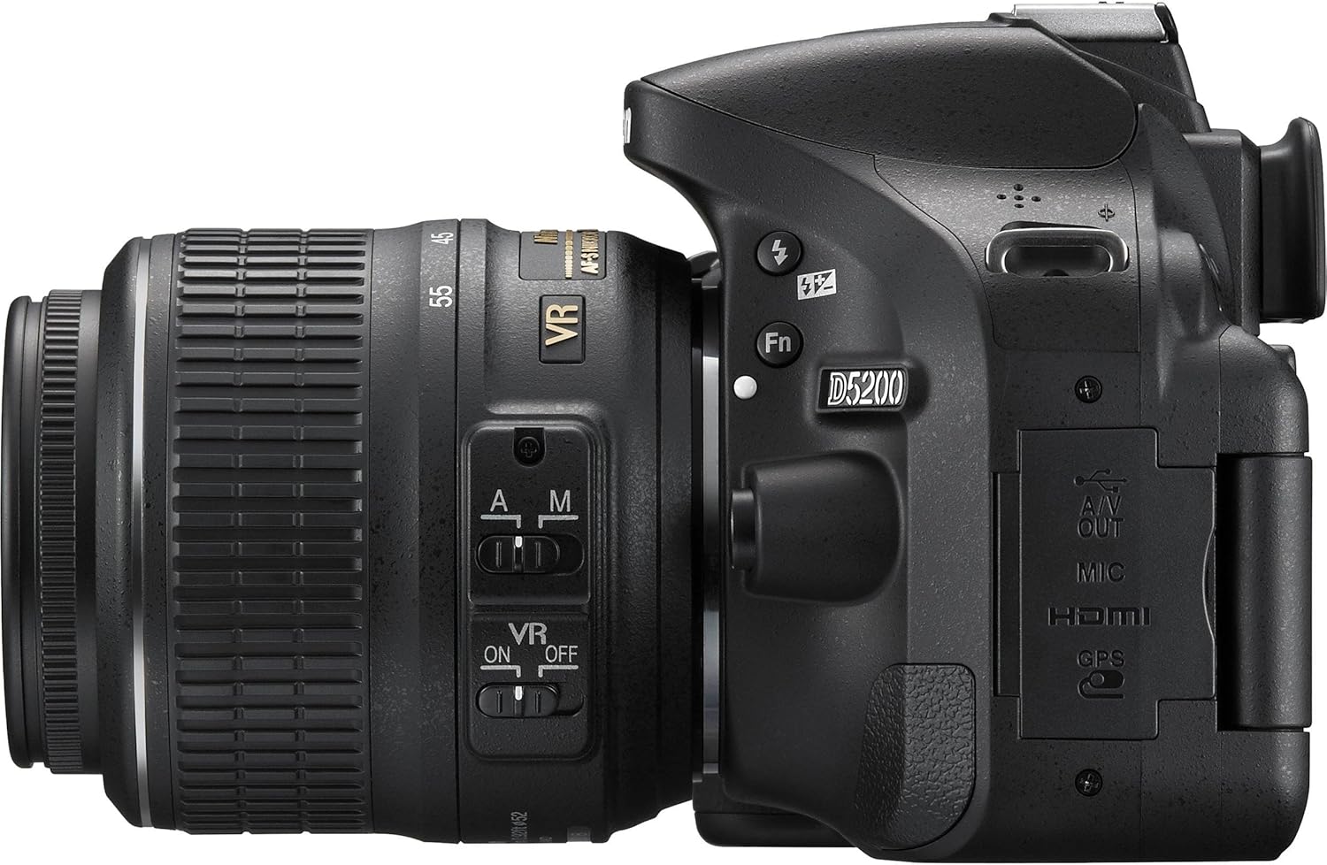 Nikon D5200 24.1 MP CMOS Digital SLR with 18-55mm f/3.5-5.6 AF-S DX VR NIKKOR Zoom Lens (Black)