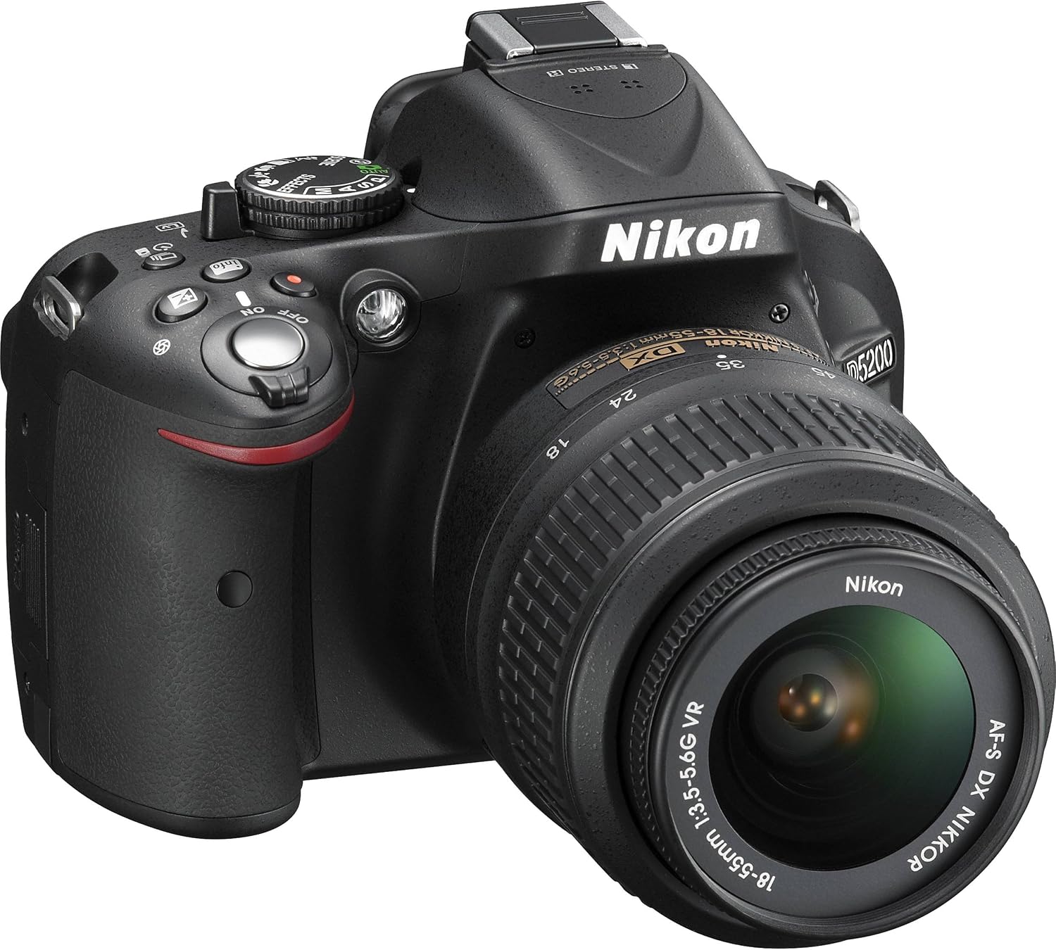 Nikon D5200 24.1 MP CMOS Digital SLR with 18-55mm f/3.5-5.6 AF-S DX VR NIKKOR Zoom Lens (Black)