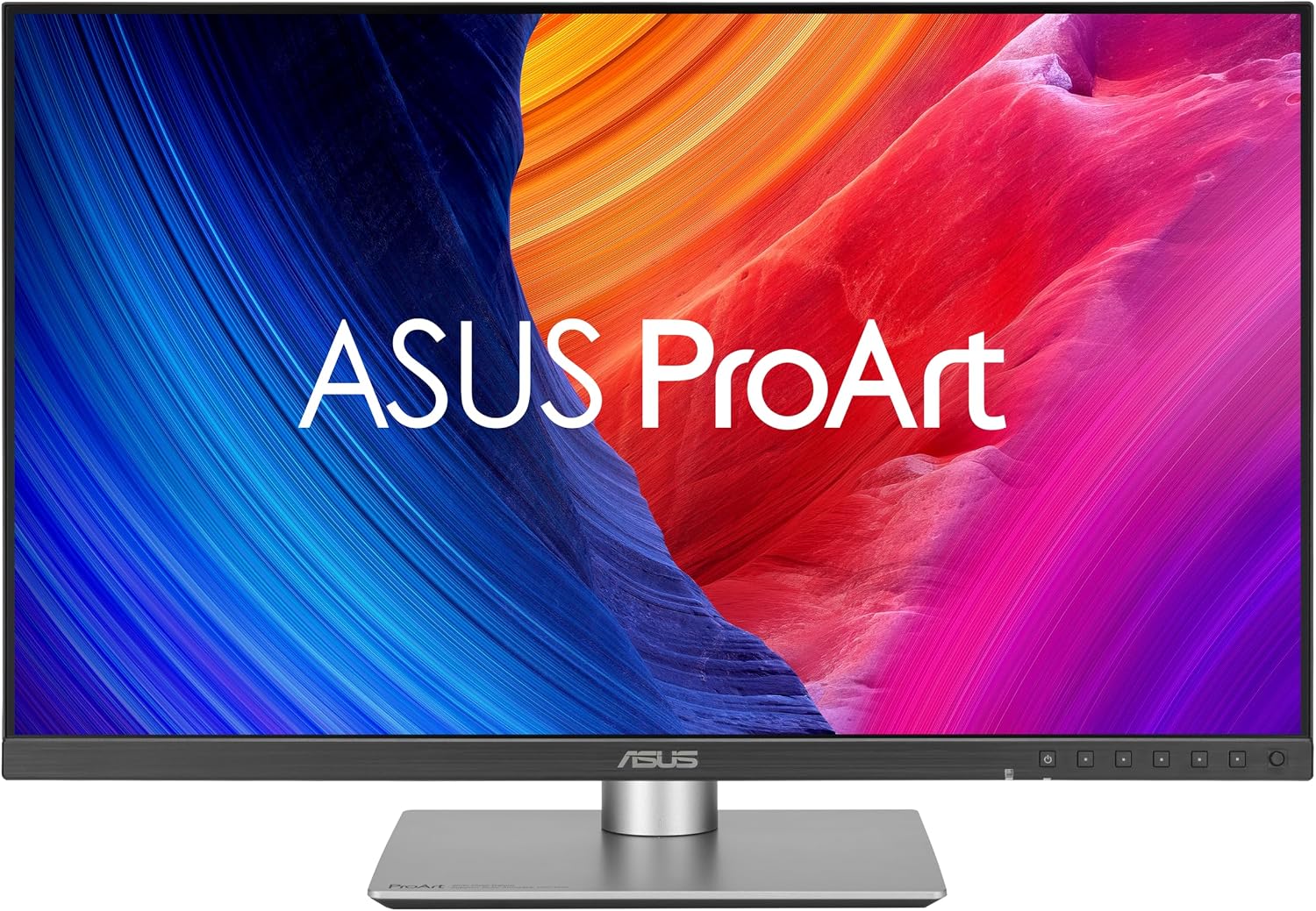 ASUS ProArt Display 27' 5K HDR Professional Monitor (PA27JCV) - 5K (5120 x 2880), IPS, 99% DCI-P3, 100% sRGB, ΔE < 2, USB-C PD 96W, Calman Verified, Color Accurate, LuxPixel, 3 yr Warranty